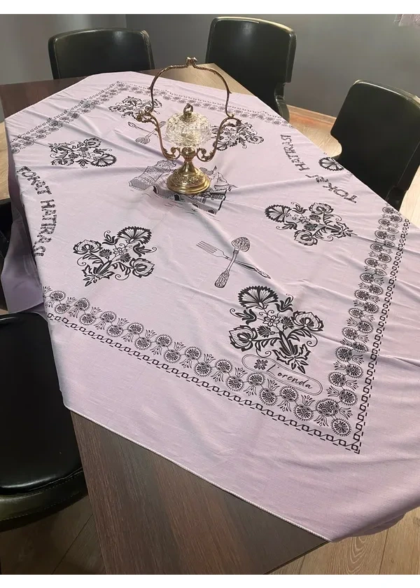 Çatal Kaşık Desen Masa Örtüsü fl3