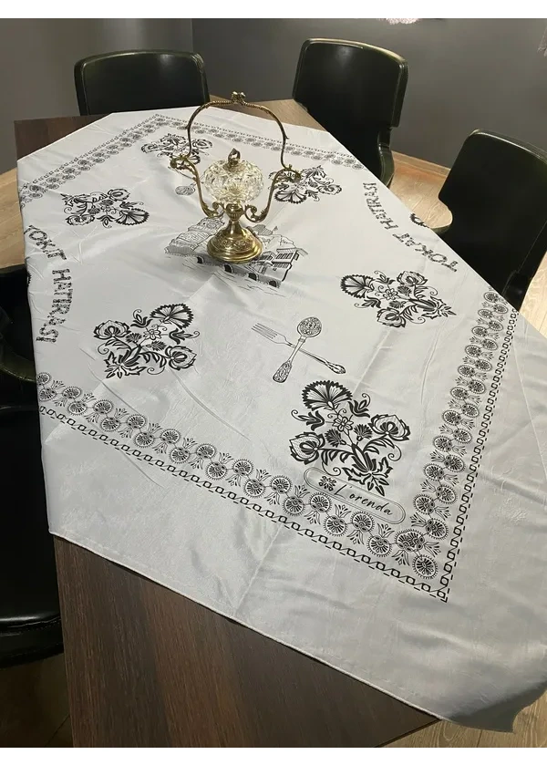 Çatal Kaşık Desen Masa Örtüsü fl5