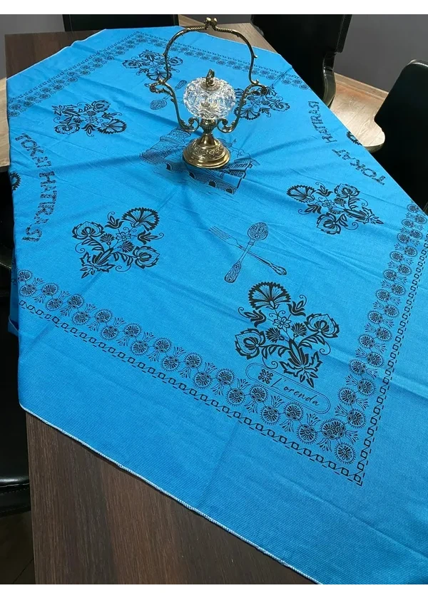Çatal Kaşık Desen Masa Örtüsü fl9