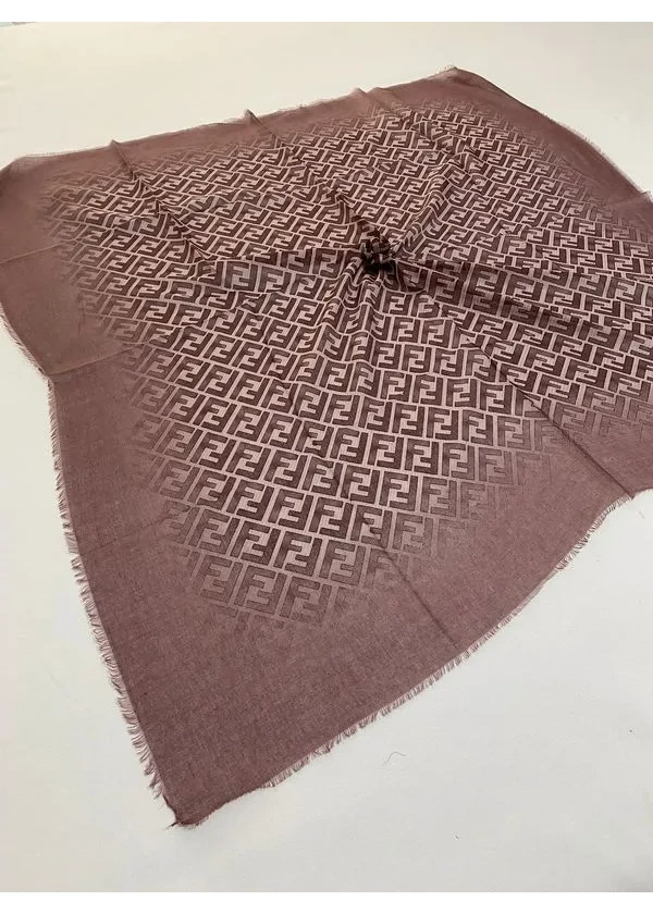 F Desen Flamlı Keten Eşarp ck4