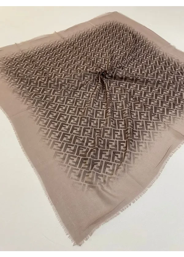 F Desen Flamlı Keten Eşarp ck19