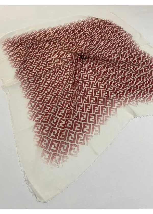F Desen Flamlı Keten Eşarp ck24