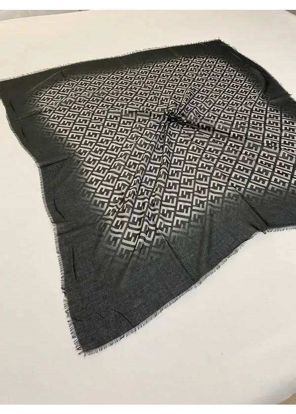 F Desen Flamlı Keten Eşarp ck12