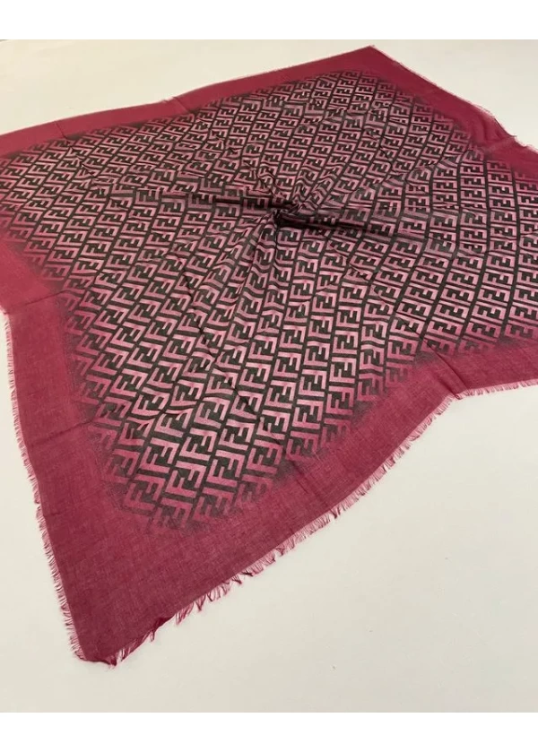 F Desen Flamlı Keten Eşarp ck14