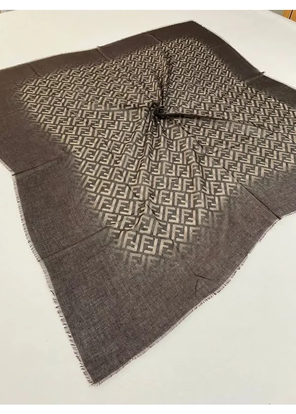 F Desen Flamlı Keten Eşarp ck15