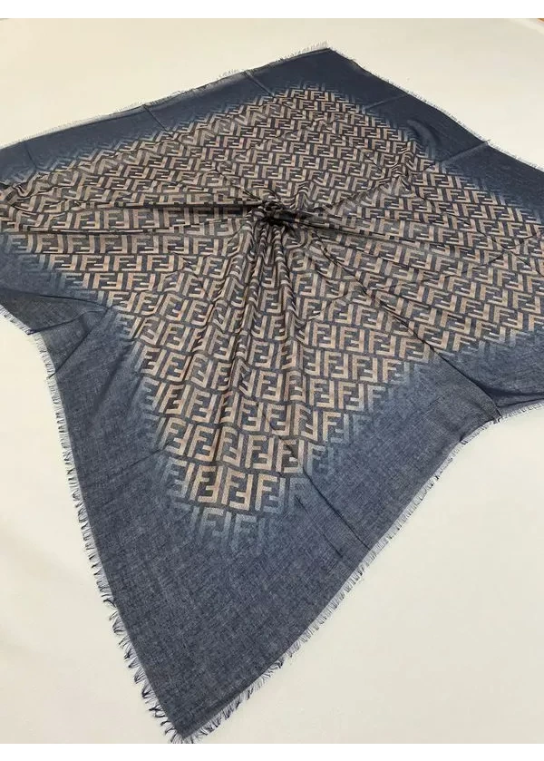 F Desen Flamlı Keten Eşarp ck16