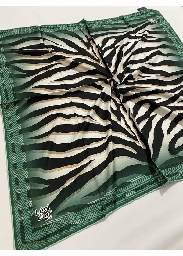  Levid'or Zebra Desen Kristal İpek Eşarp dm2