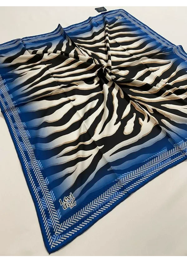  Levid'or Zebra Desen Kristal İpek Eşarp dm7