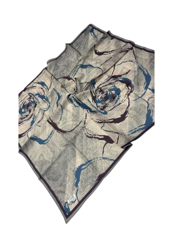 Lorenda Organik Soft Eşarp Etro Gül  Desen 3
