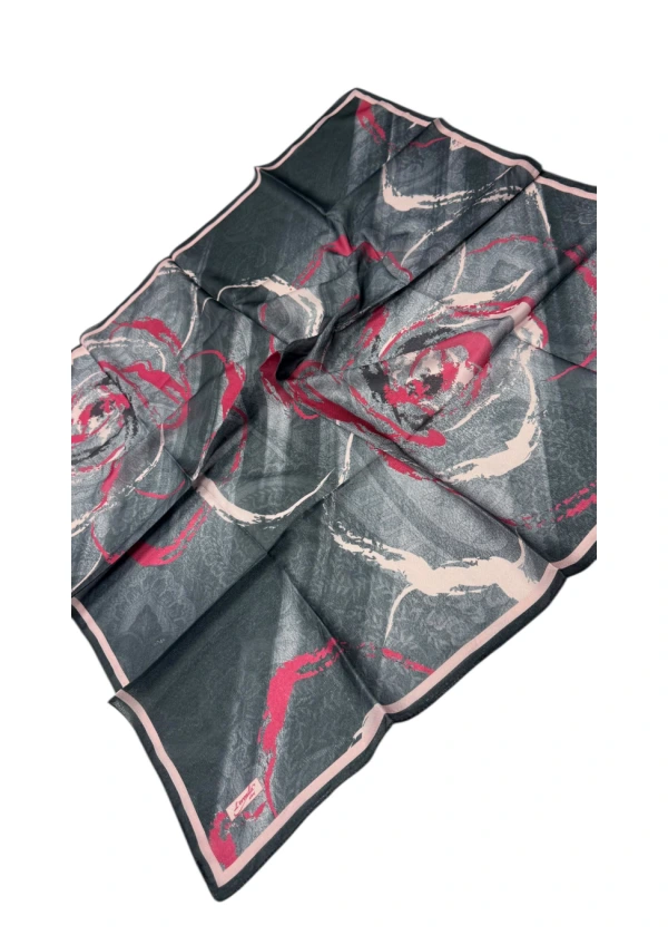 Lorenda Organik Soft Eşarp Etro Gül  Desen 5