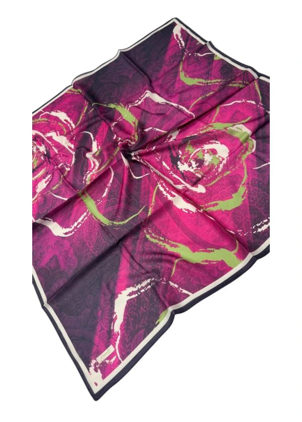 Lorenda Organik Soft Eşarp Etro Gül  Desen 7