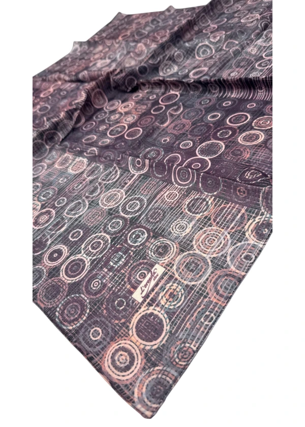 Lorenda Organik Soft Eşarp Retro Desen 4