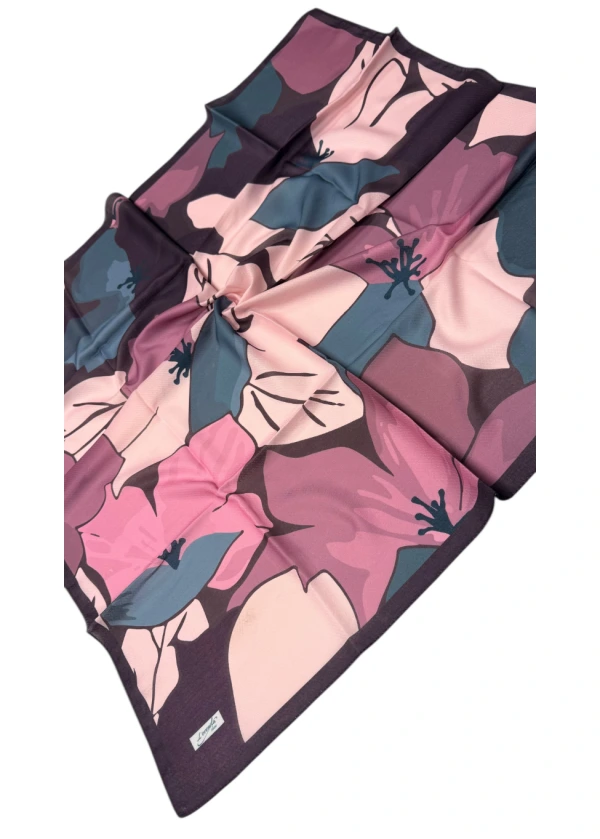 Lorenda Organik Soft Eşarp Flora Desen 1