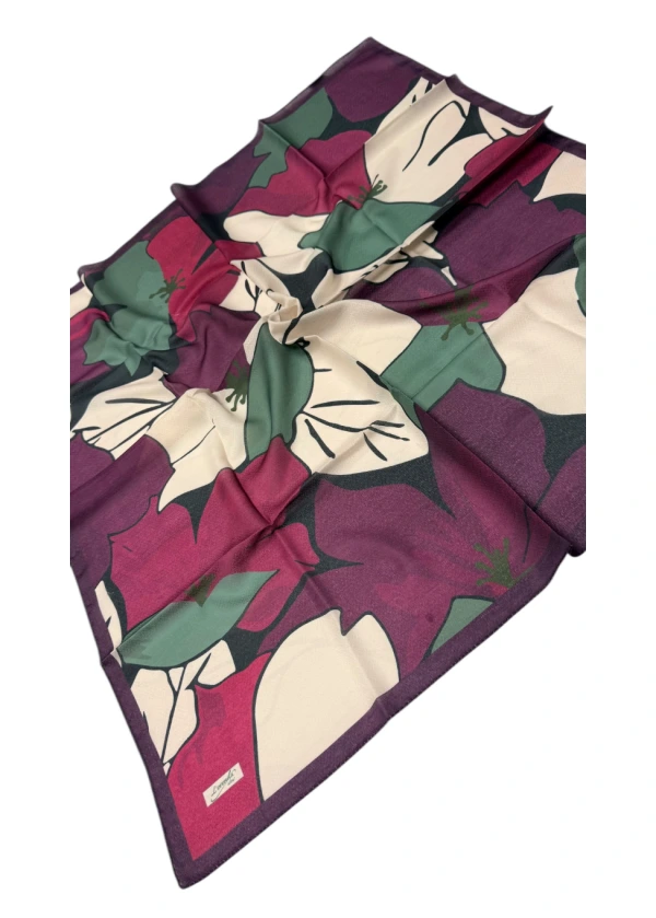 Lorenda Organik Soft Eşarp Flora Desen 3