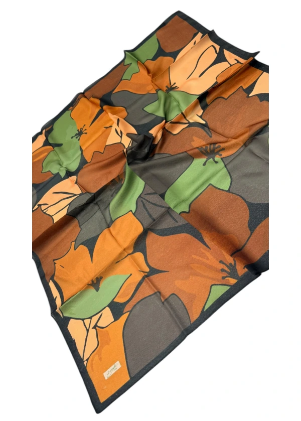 Lorenda Organik Soft Eşarp Flora Desen 9