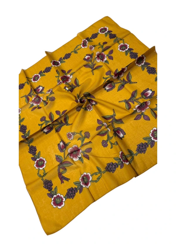 Kamer Organik 90'lı Pamuk Eşarp Yazma-ab1