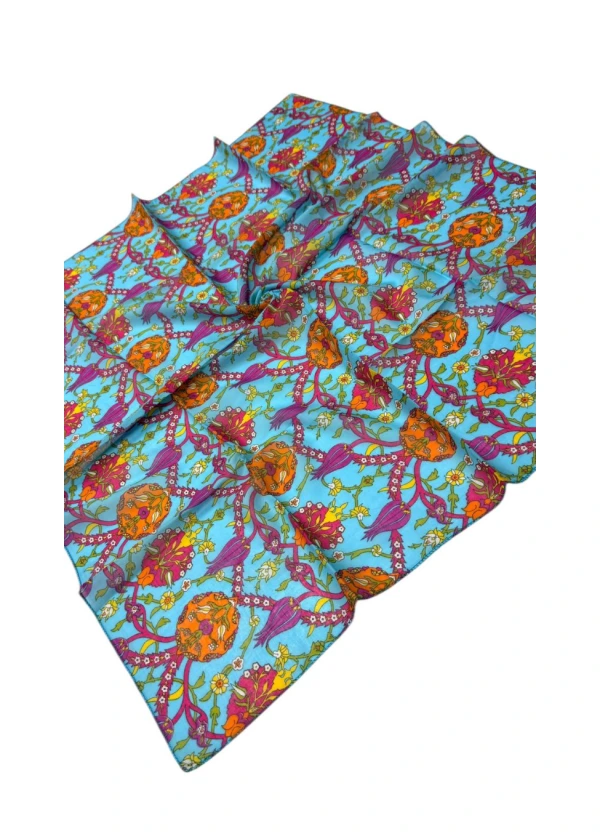 Kamer Organik 90'lı Pamuk Eşarp Yazma-ad1