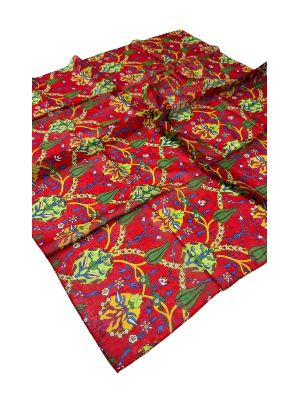 Kamer Organik 90'lı Pamuk Eşarp Yazma-ad3