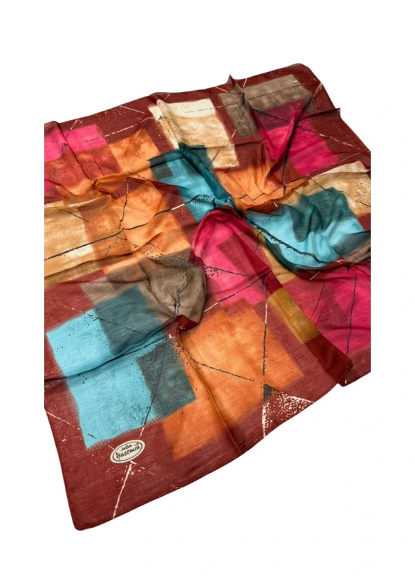 Yasemin Dikişli Elegance Eşarp Yazma-bd20