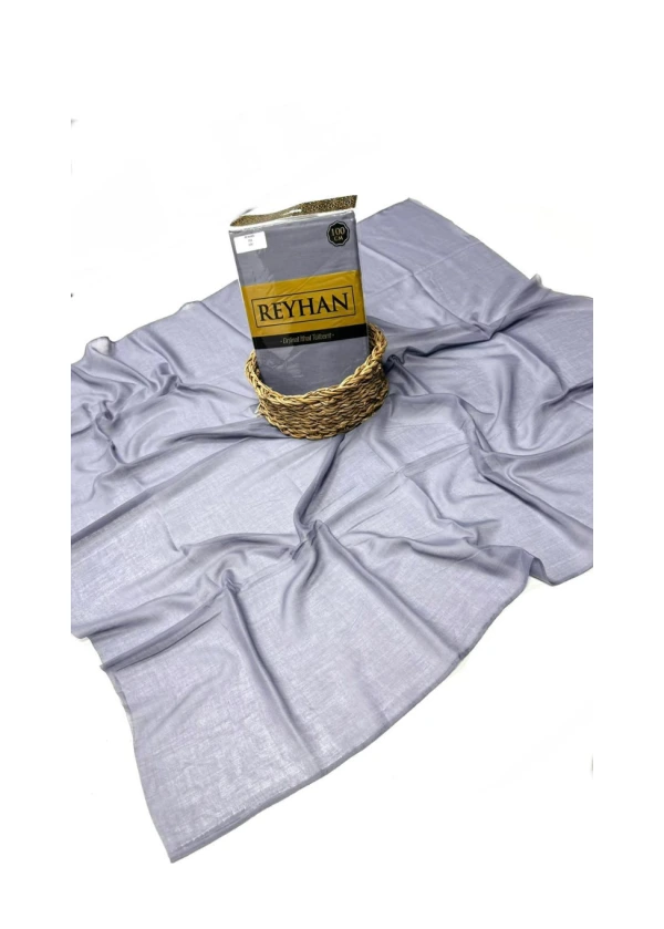 Reyhan Oyalık Düz Renk Oyalık Yazma ry Gri