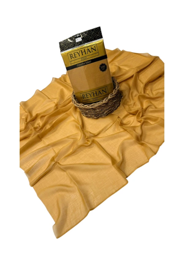 Reyhan Oyalık Düz Renk Oyalık Yazma ry Hardal
