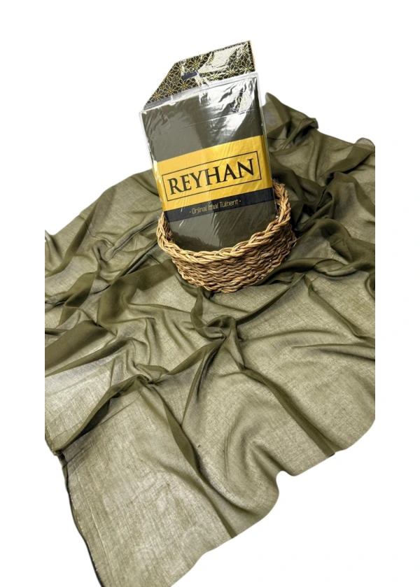 Reyhan Oyalık Düz Renk Oyalık Yazma ry Haki