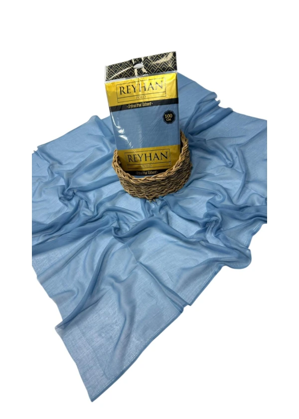 Reyhan Oyalık Düz Renk Oyalık Yazma ry Mavi