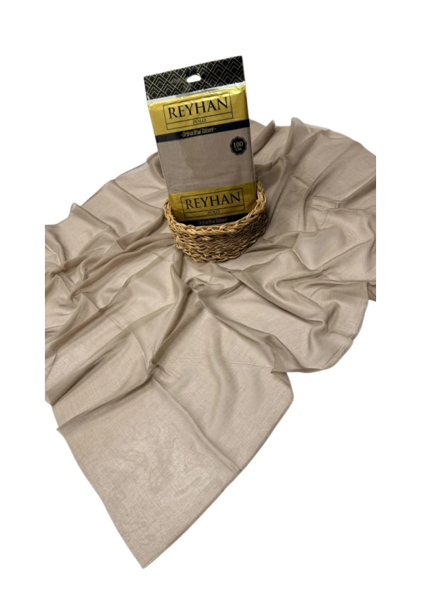 Reyhan Oyalık Düz Renk Oyalık Yazma ry Sütlü Kahve