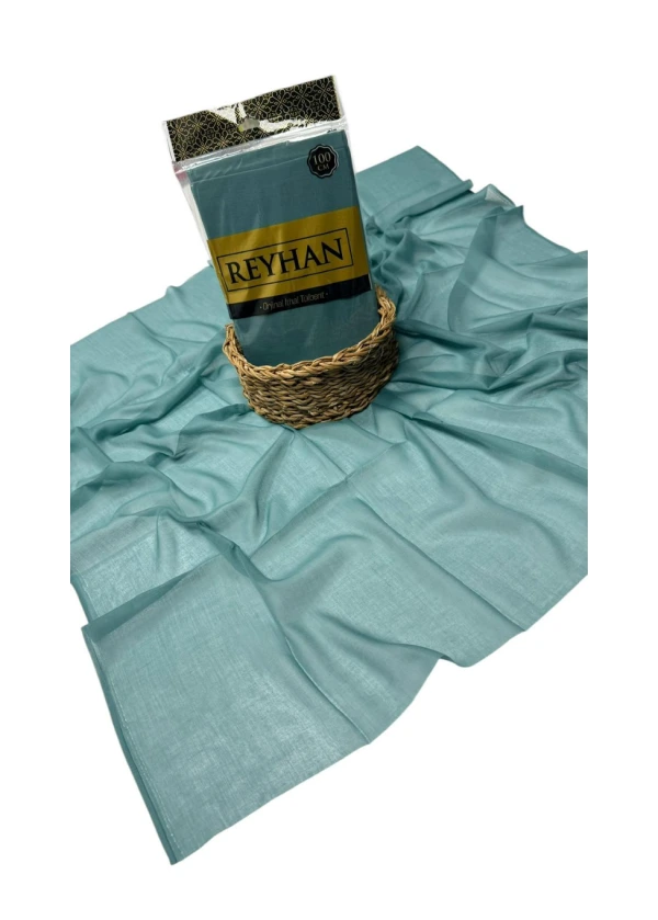 Reyhan Oyalık Düz Renk Oyalık Yazma ry Açık Petrol