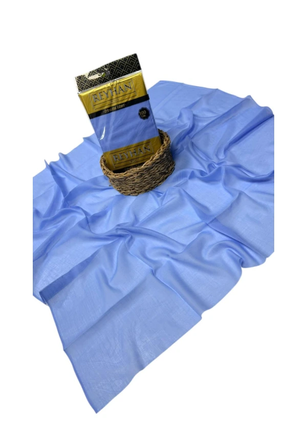 Reyhan Oyalık Düz Renk Oyalık Yazma ry Bebe Mavisi