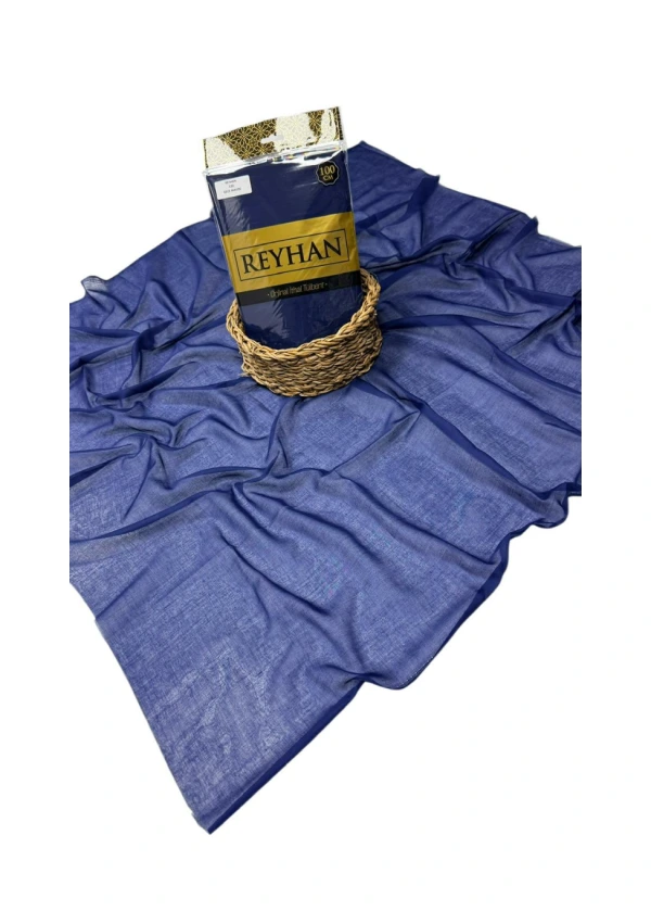Reyhan Oyalık Düz Renk Oyalık Yazma ry Gece Mavisi
