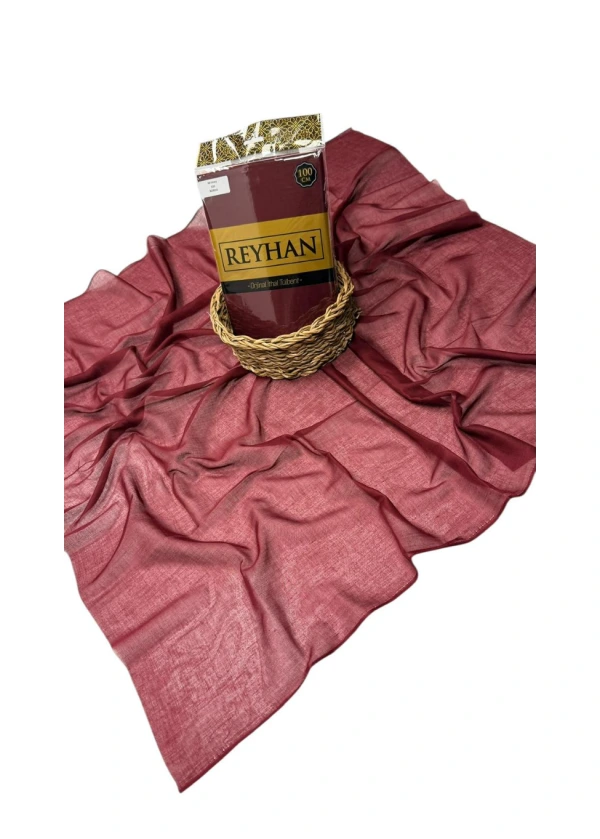 Reyhan Oyalık Düz Renk Oyalık Yazma ry Bordo