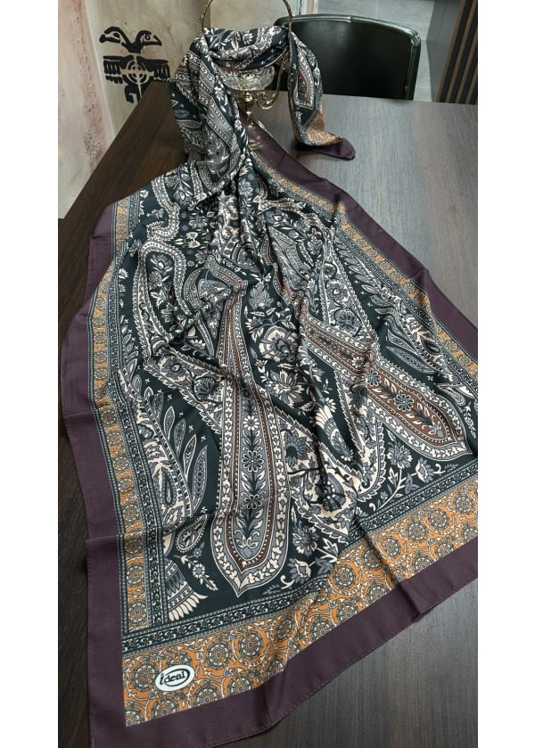 Etnik Desen Pamuk Soft Şal LRD-2 Bordo