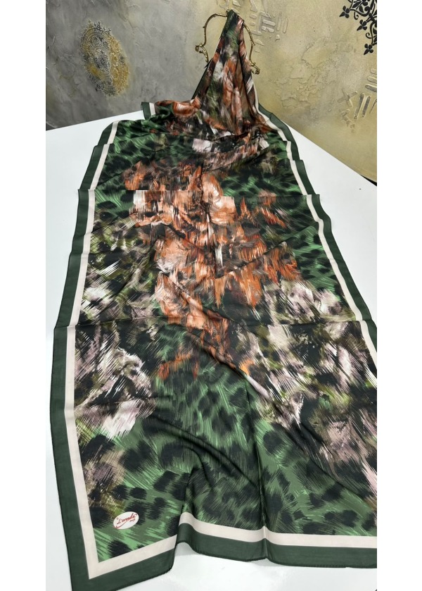 Leopar Desen Pamuk Soft Şal 16