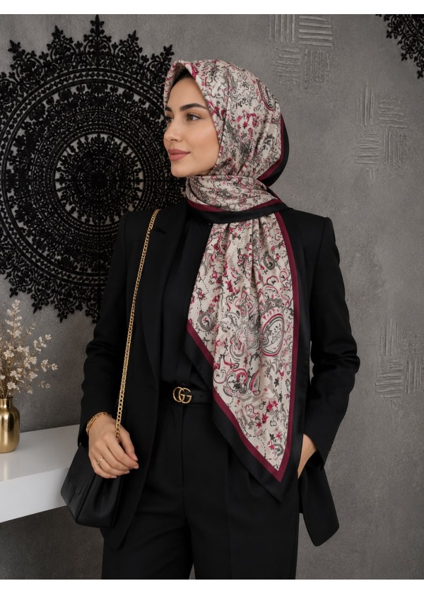 Çiçek Desen Pamuk Soft Şal 6