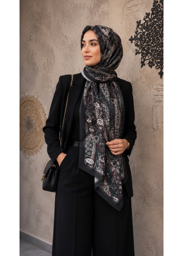 Etnik Desen Pamuk Soft Şal LRD-38