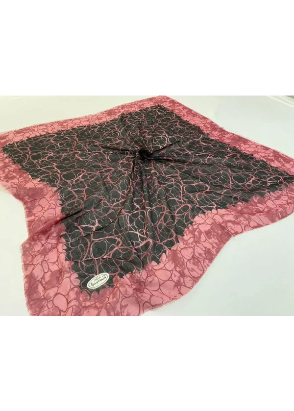 Yasemin Flamlı Keten Pamuk Eşarp cz9