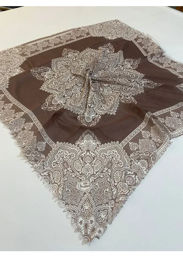Yasemin Flamlı Keten Pamuk Eşarp de11