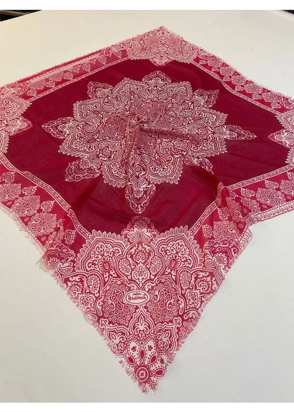 Yasemin Flamlı Keten Pamuk Eşarp de19