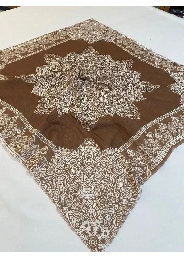 Yasemin Flamlı Keten Pamuk Eşarp de2