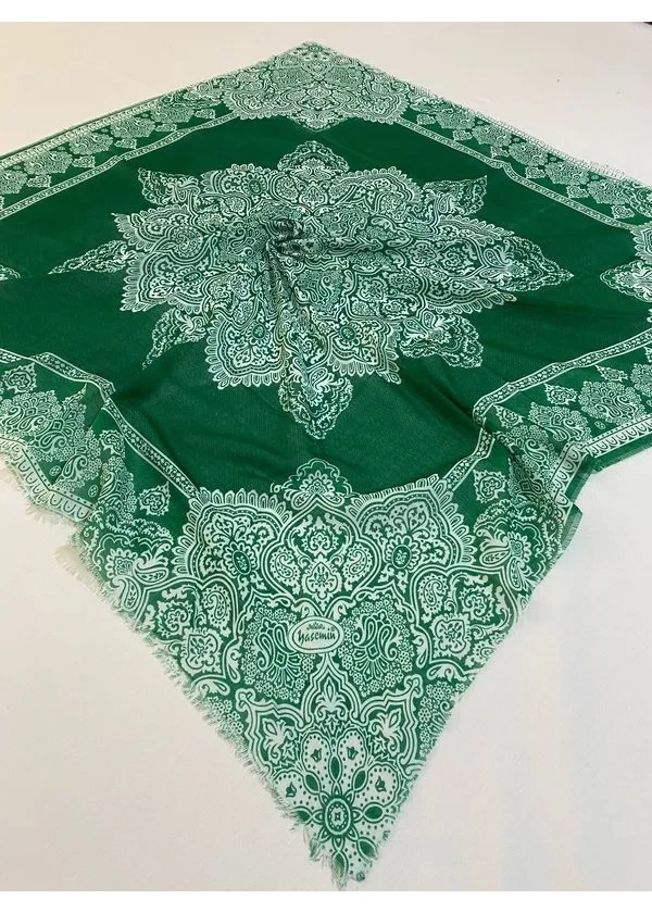 Yasemin Flamlı Keten Pamuk Eşarp de28