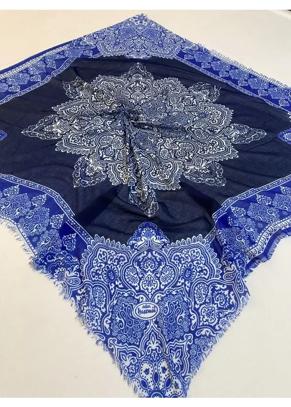 Yasemin Flamlı Keten Pamuk Eşarp de3