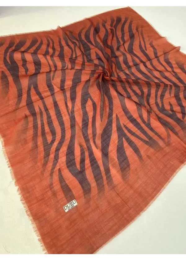 Duru Scarf Flamlı Keten Eşarp cı10