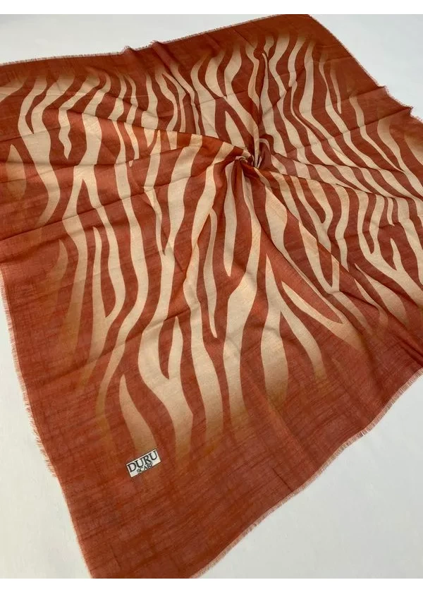 Duru Scarf Flamlı Keten Eşarp cı12