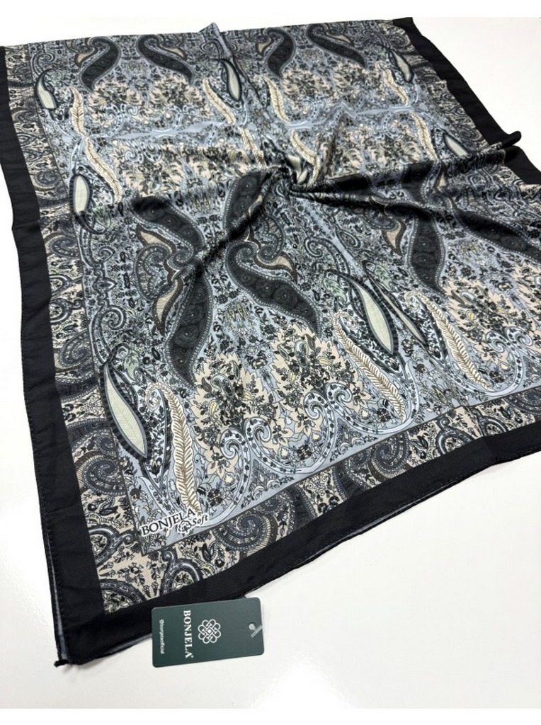 Bonjela Soft Pamuk Şal (Özel Etro Desen) ag15