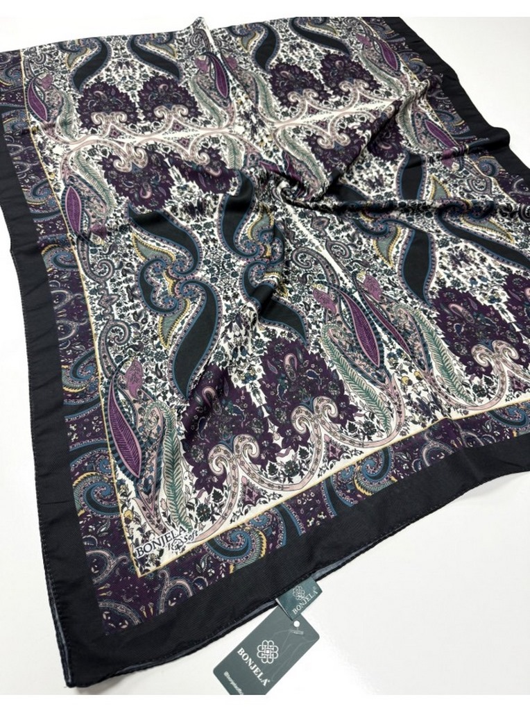 Bonjela Soft Pamuk Şal (Özel Etro Desen) ag3