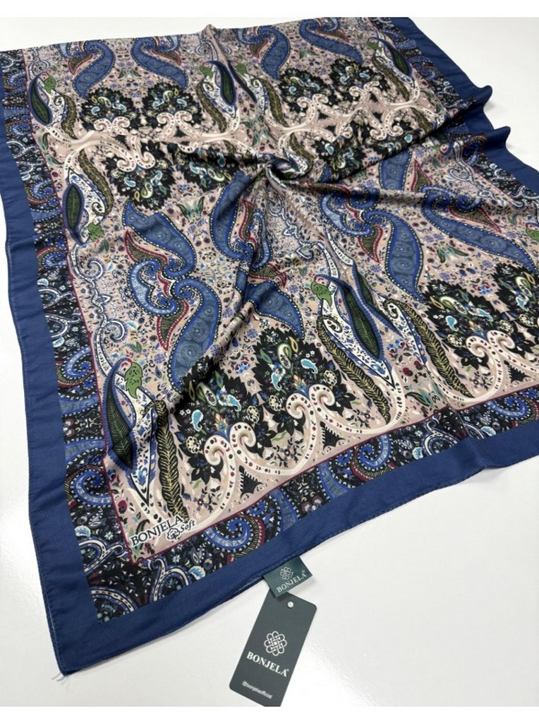 Bonjela Soft Pamuk Şal (Özel Etro Desen) ag9