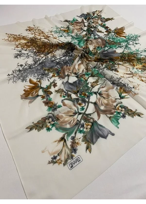 Reyyan İpek Desenli Oyalık Yazma