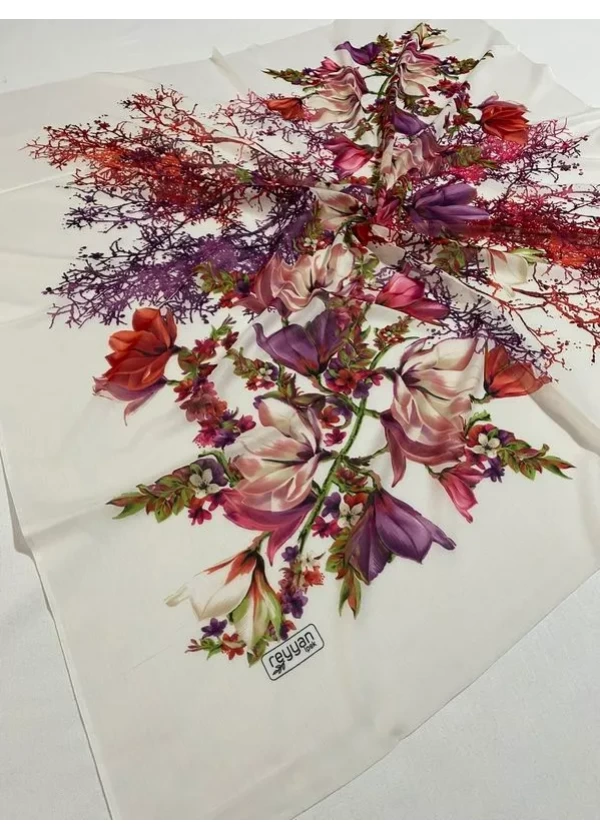 Reyyan İpek Desenli Oyalık Yazma df14