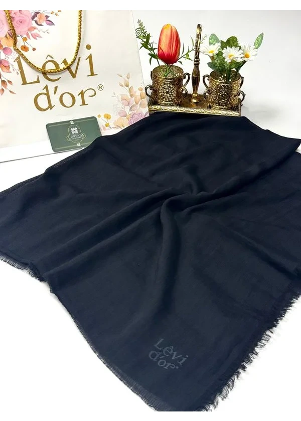 Levidor Line Cotton Premium Eşarp Siyah gy19